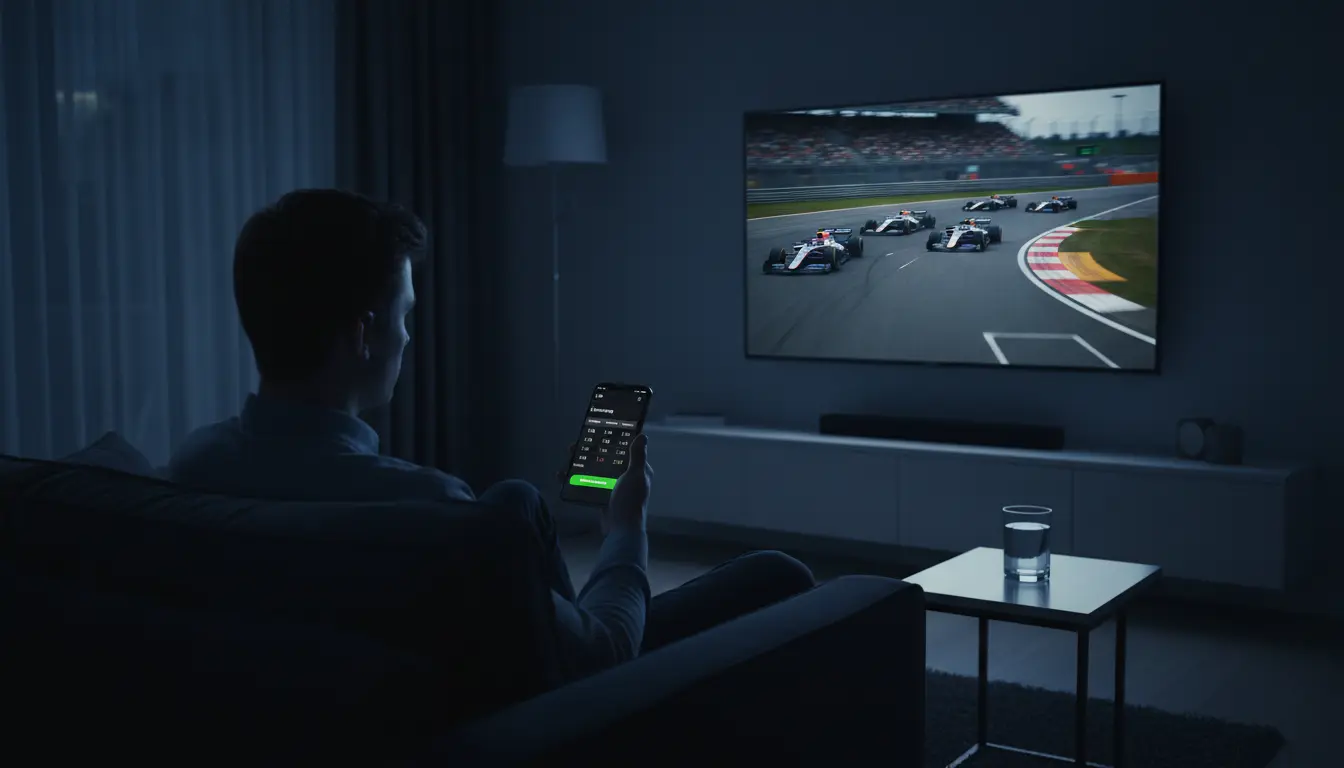 Live wedden op een Formule 1 race via een mobiel apparaat